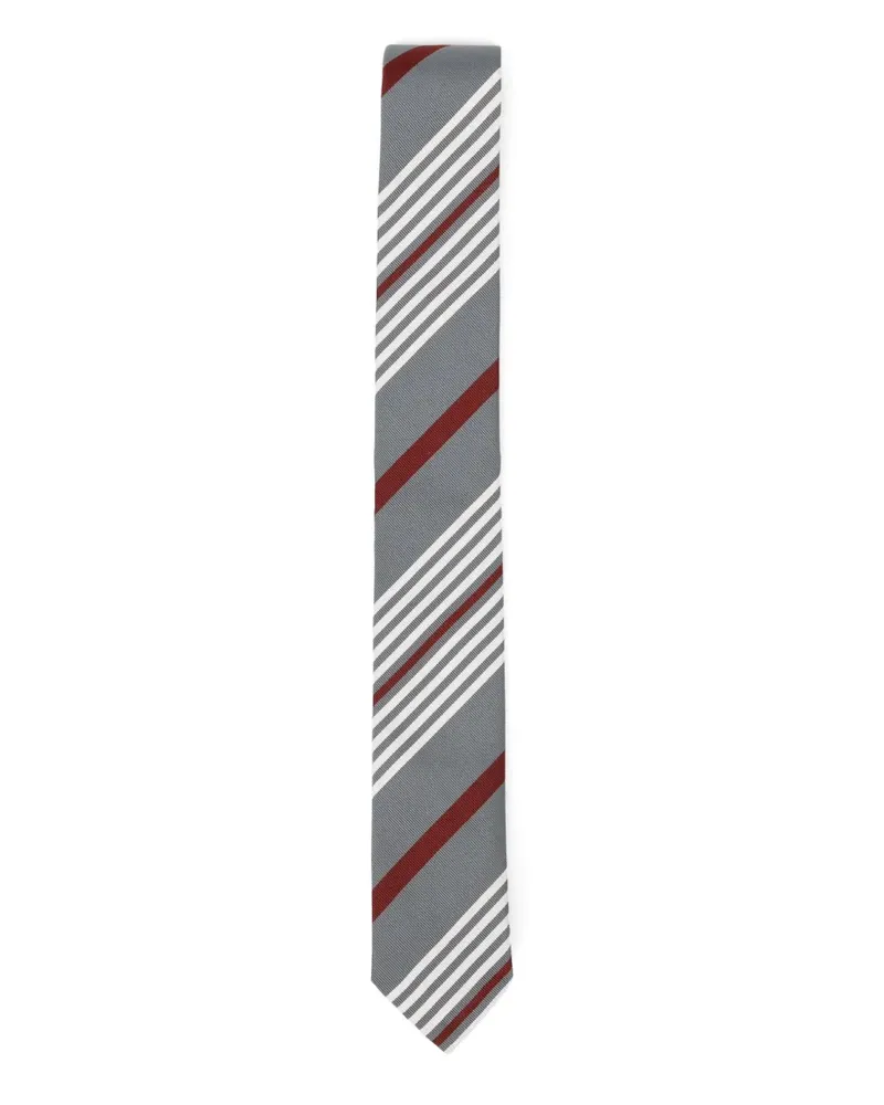 Thom Browne Gestreifte Krawatte - Grau Grau