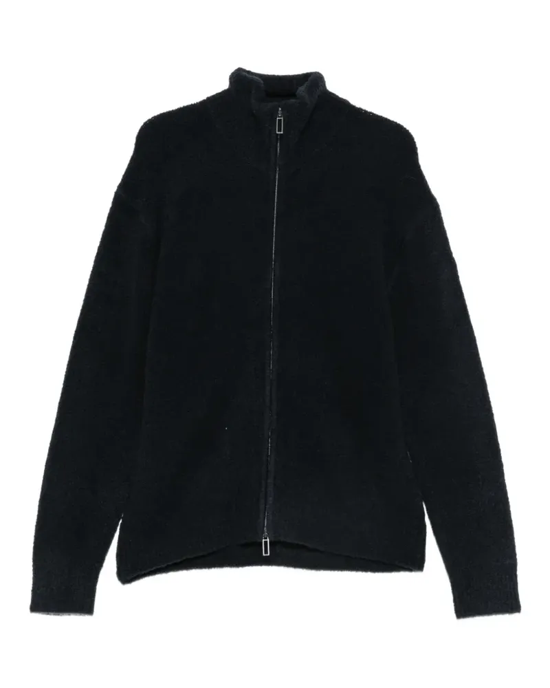 Paolo Pecora Milano zip-up boucle-knit cardigan - Blau Blau
