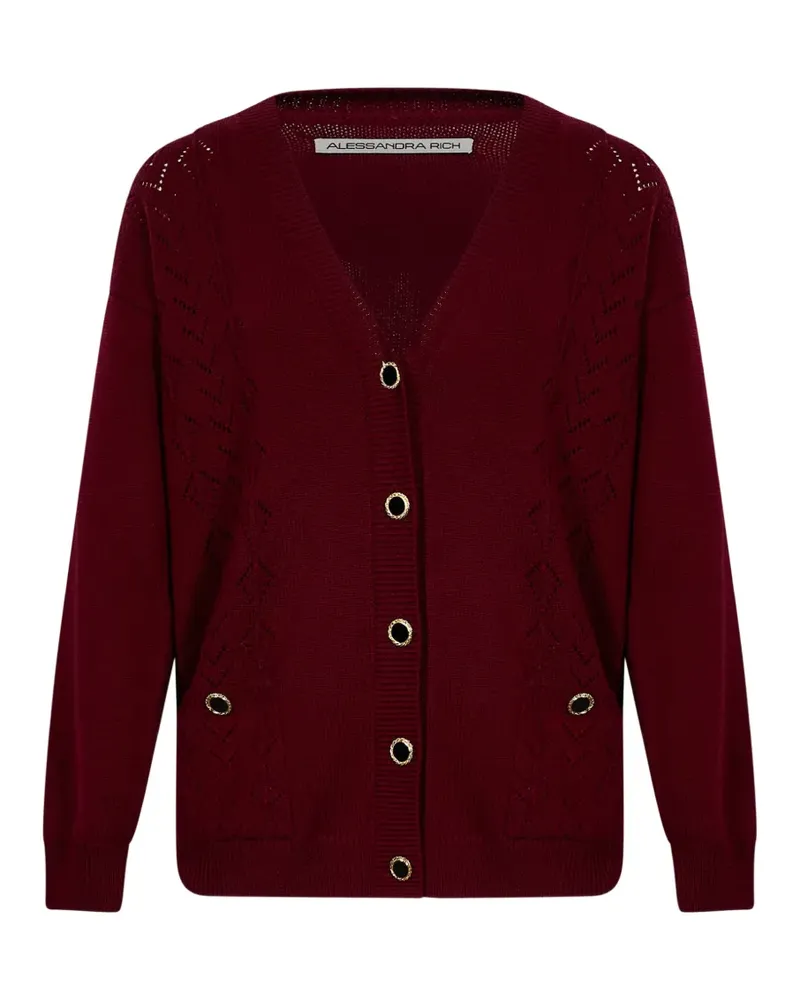 Alessandra Rich Gestrickter Cardigan - Rot Rot