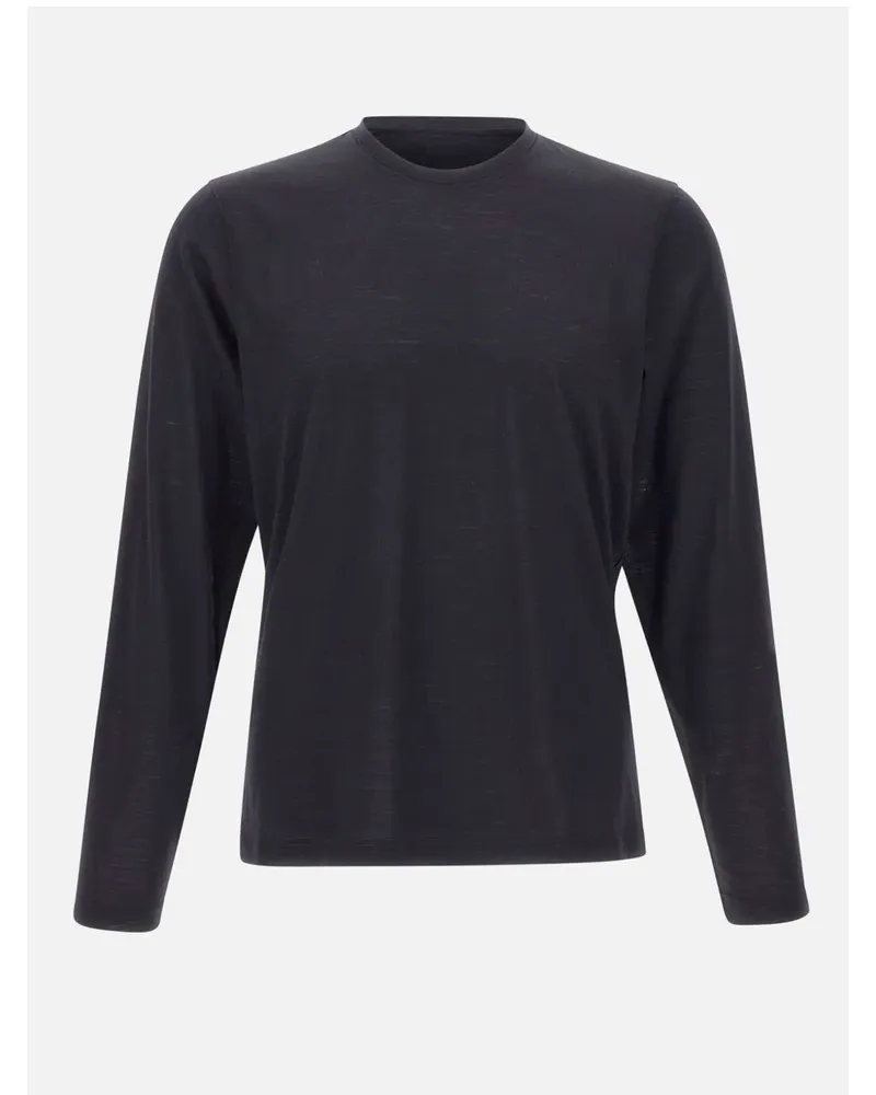 Gran Sasso Langarmshirt mit Rundhalsausschnitt - Blau Blau