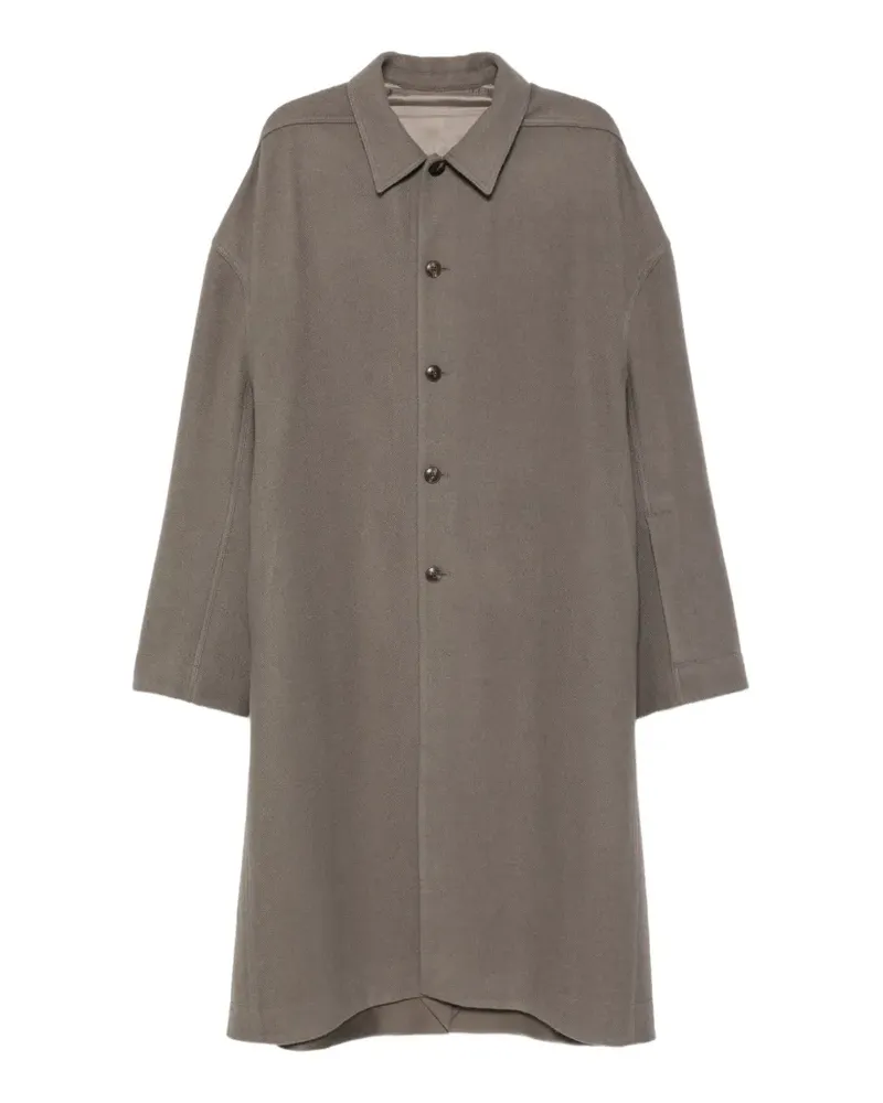 Rick Owens Einreihiger Mantel - Grau Grau