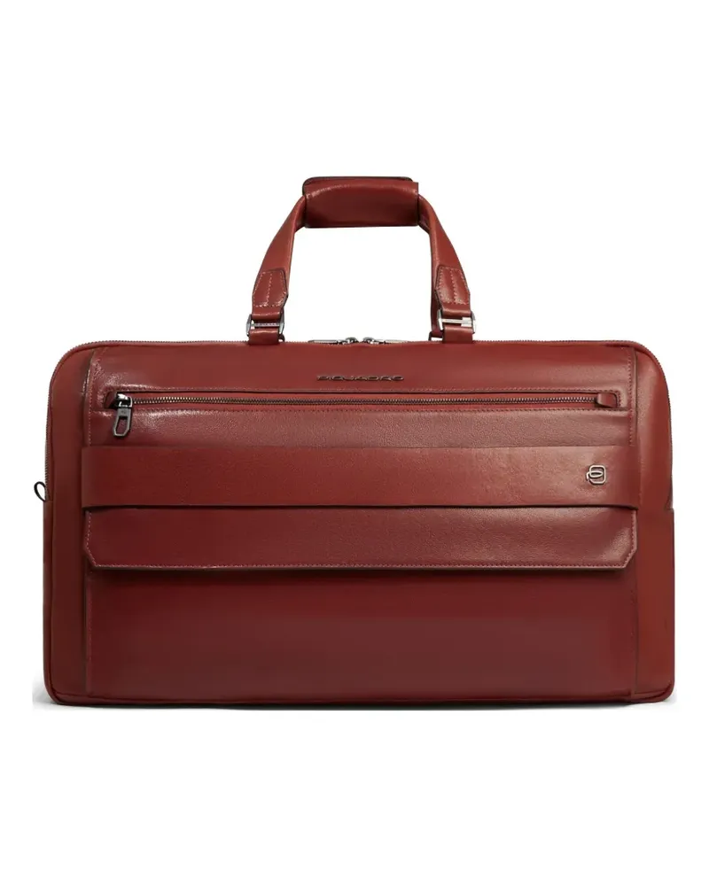 Piquadro leather duffel bag - Braun Braun