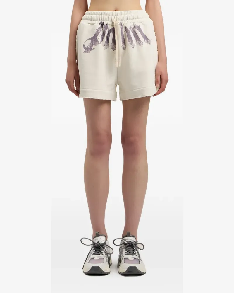 Palm Angels Big Waist Joggingshorts mit Logo - Nude Nude
