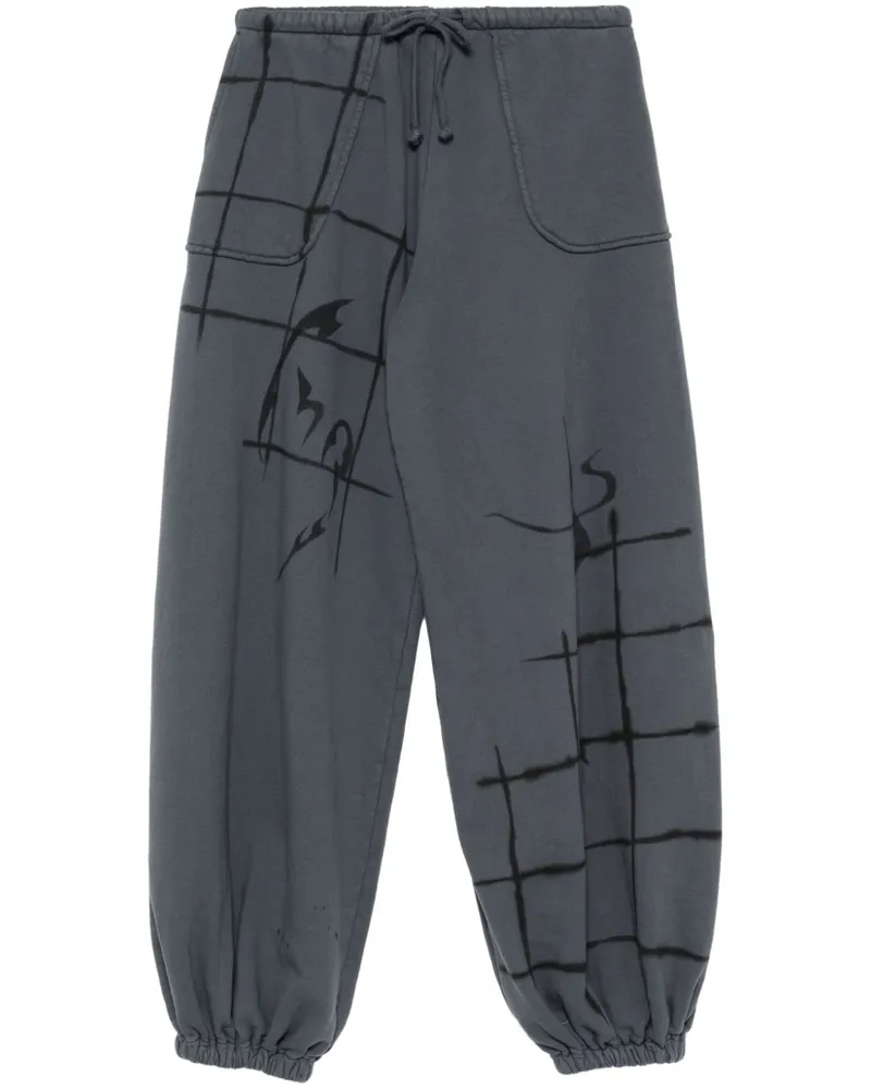Collina Strada Jogginghose mit grafischem Print - Grau Grau