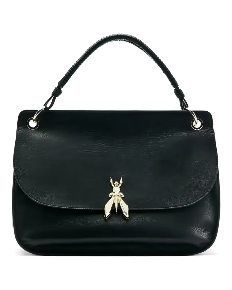 Patrizia Pepe Soft Essential Fly leather bag - Schwarz Schwarz