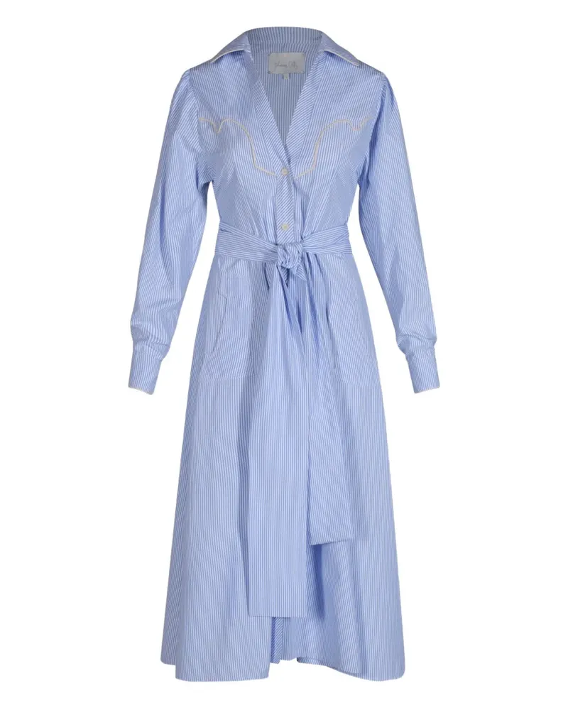 Johanna Ortiz Vela De Cruz striped midi dress - Blau Blau