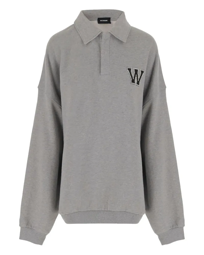 WE 11 DONE Poloshirt mit Logo-Verzierung - Grau Grau