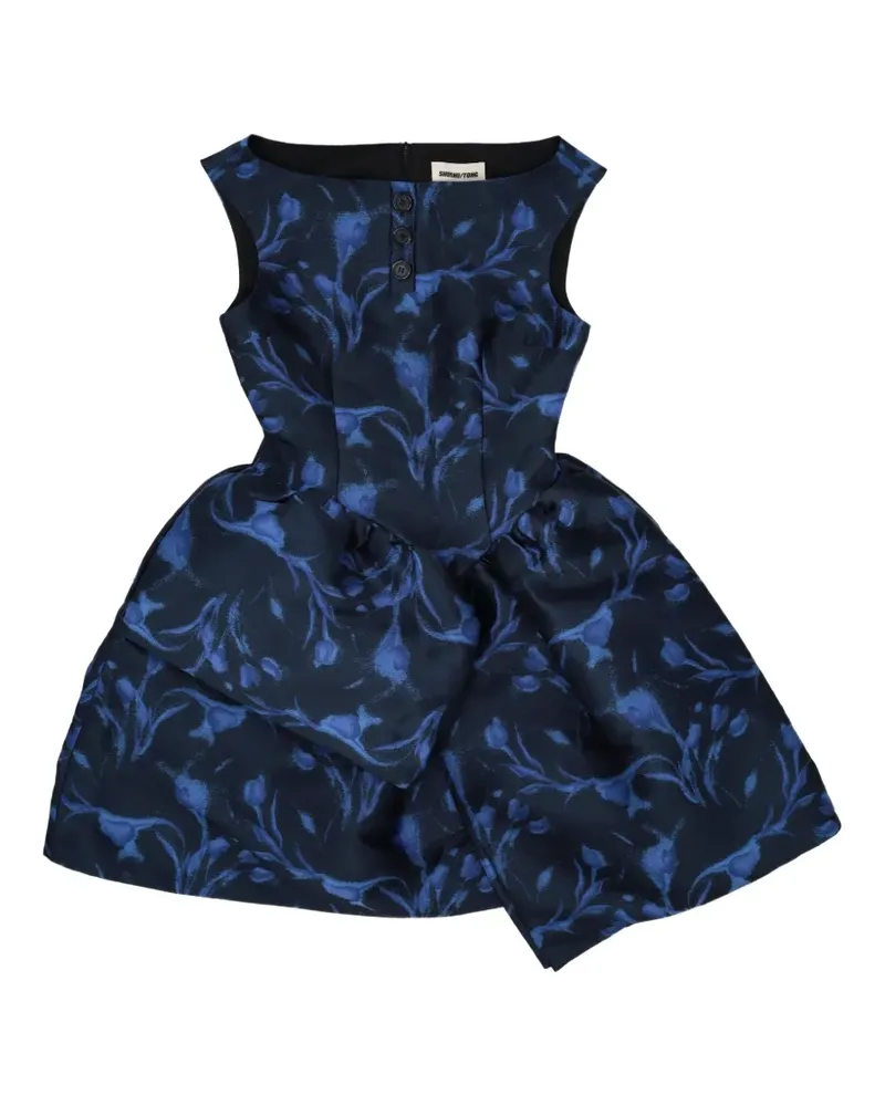 SHUSHU/TONG Asymmetrisches Kleid - Blau Blau