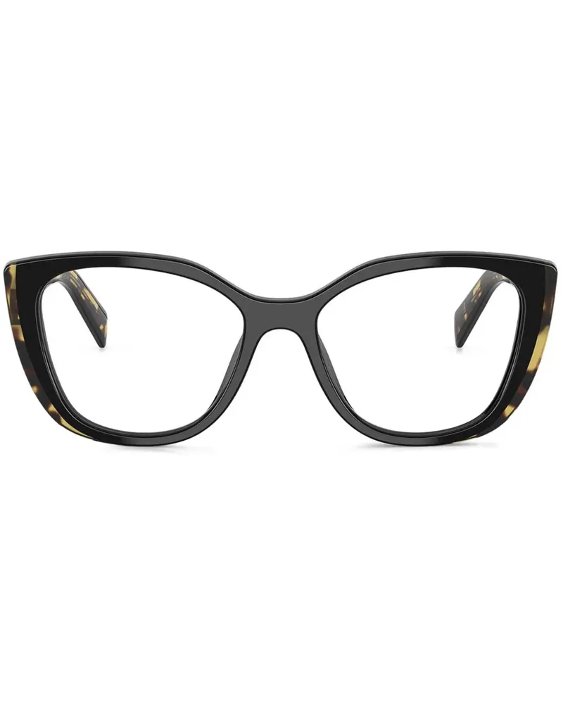 Prada Brille mit geometrischem Gestell - Schwarz Schwarz