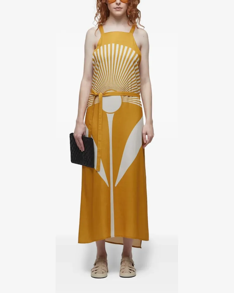 Osklen Sunflower Midikleid - Gelb Gelb