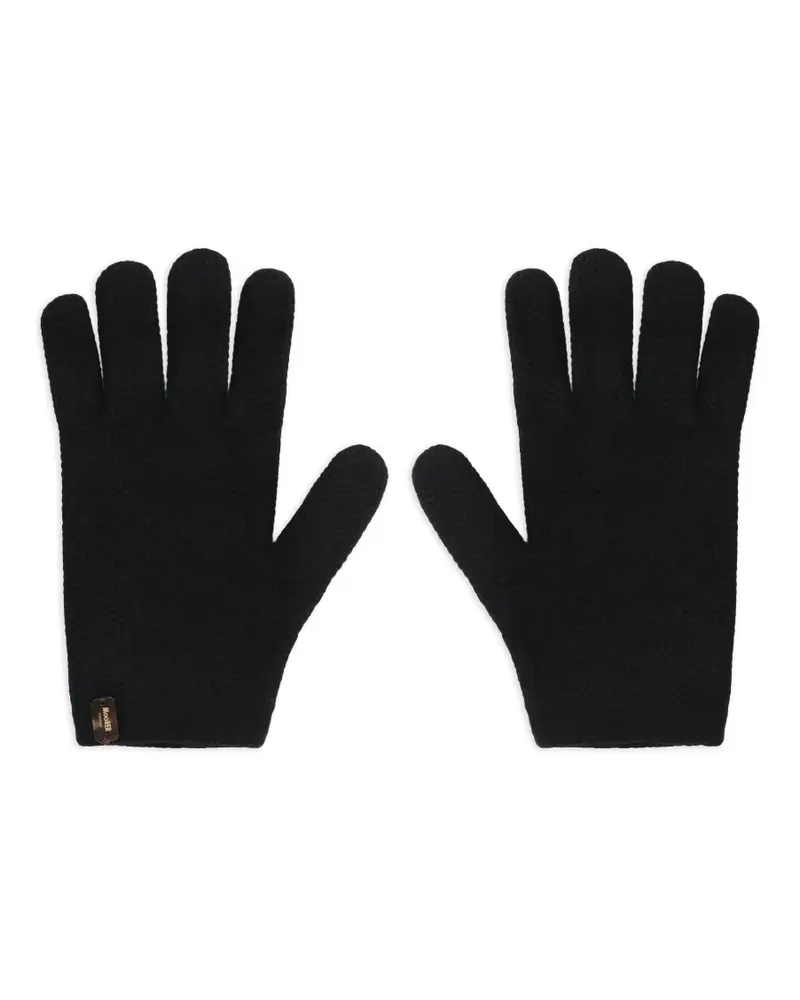 MOORER Gestrickte Handschuhe - Schwarz Schwarz