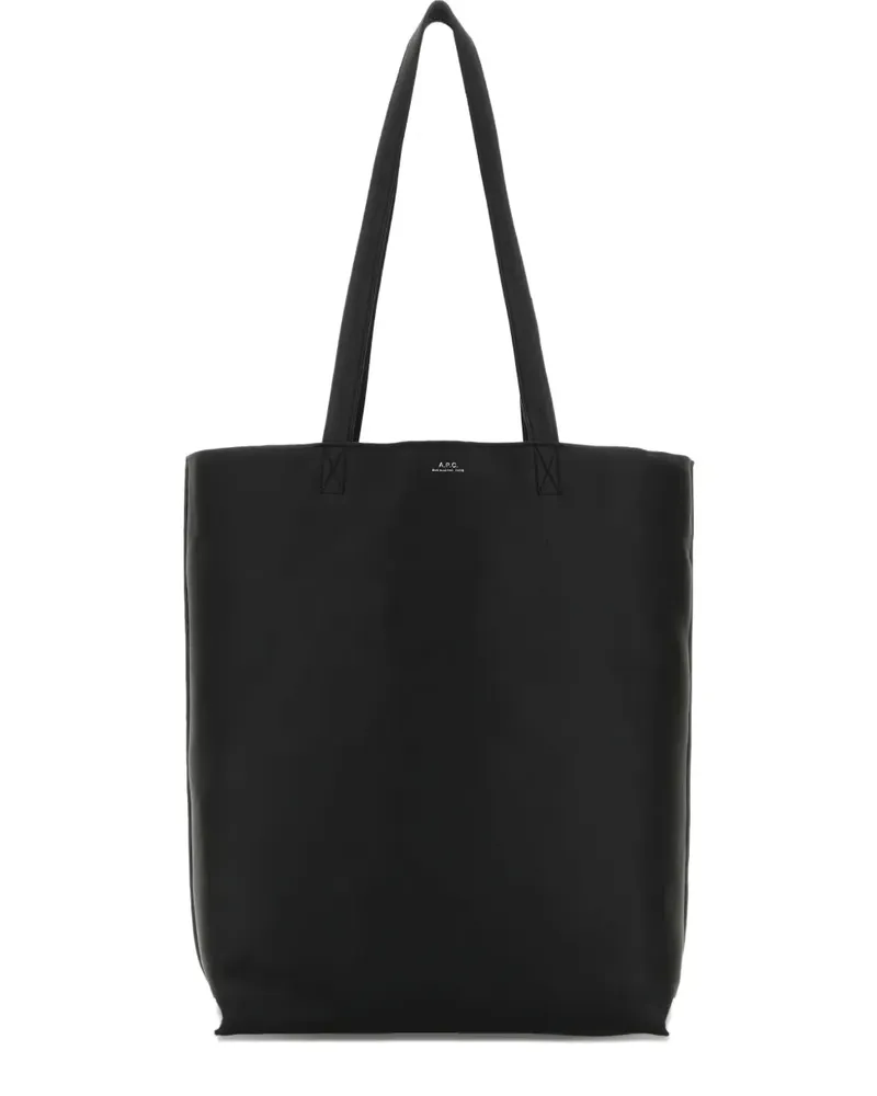 A.P.C. Maiko Tote Bag aus Leder - Schwarz Schwarz