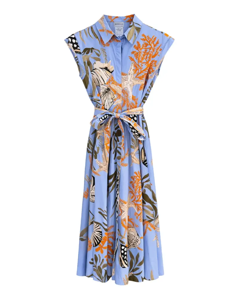 MARELLA floral shirt dress - Blau Blau