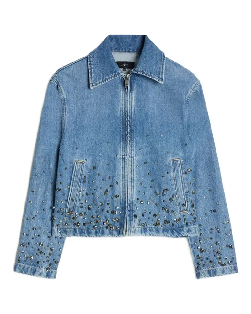 7 for all mankind zip embellished jacket - Blau Blau