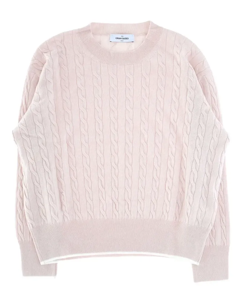 Gran Sasso Pullover mit Zopfmuster - Nude Nude