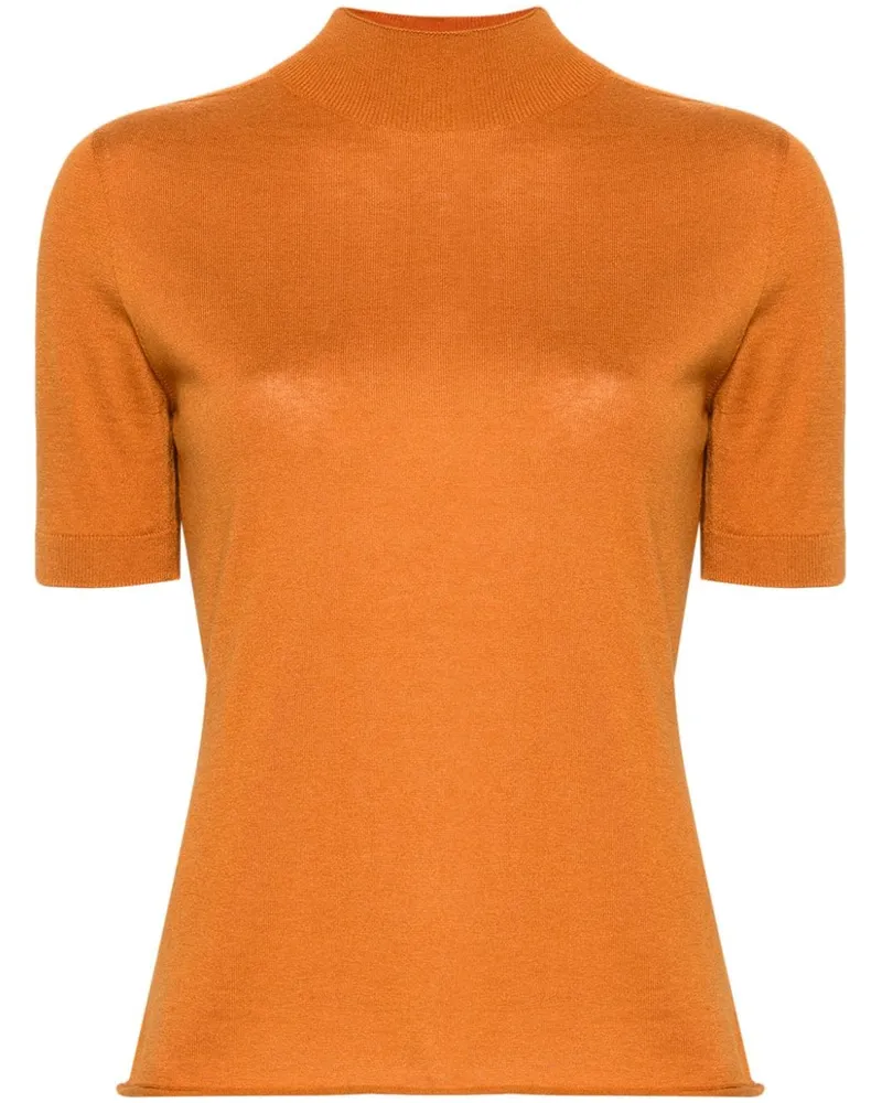 Twin-Set Strickoberteil mit Stehkragen - Orange Orange