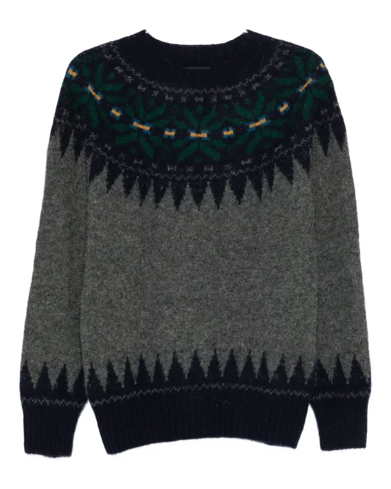 Howlin' Gemusterter Pullover - Blau Blau