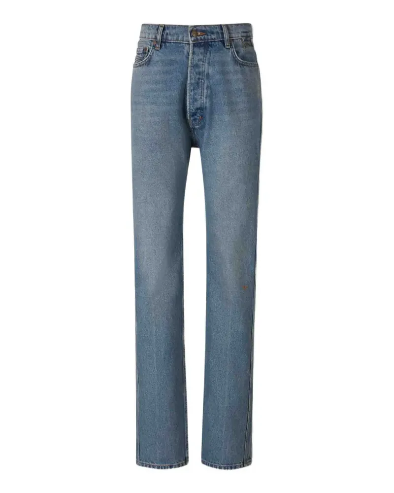 RHUDE logo-embroidered straight-leg jeans - Blau Blau