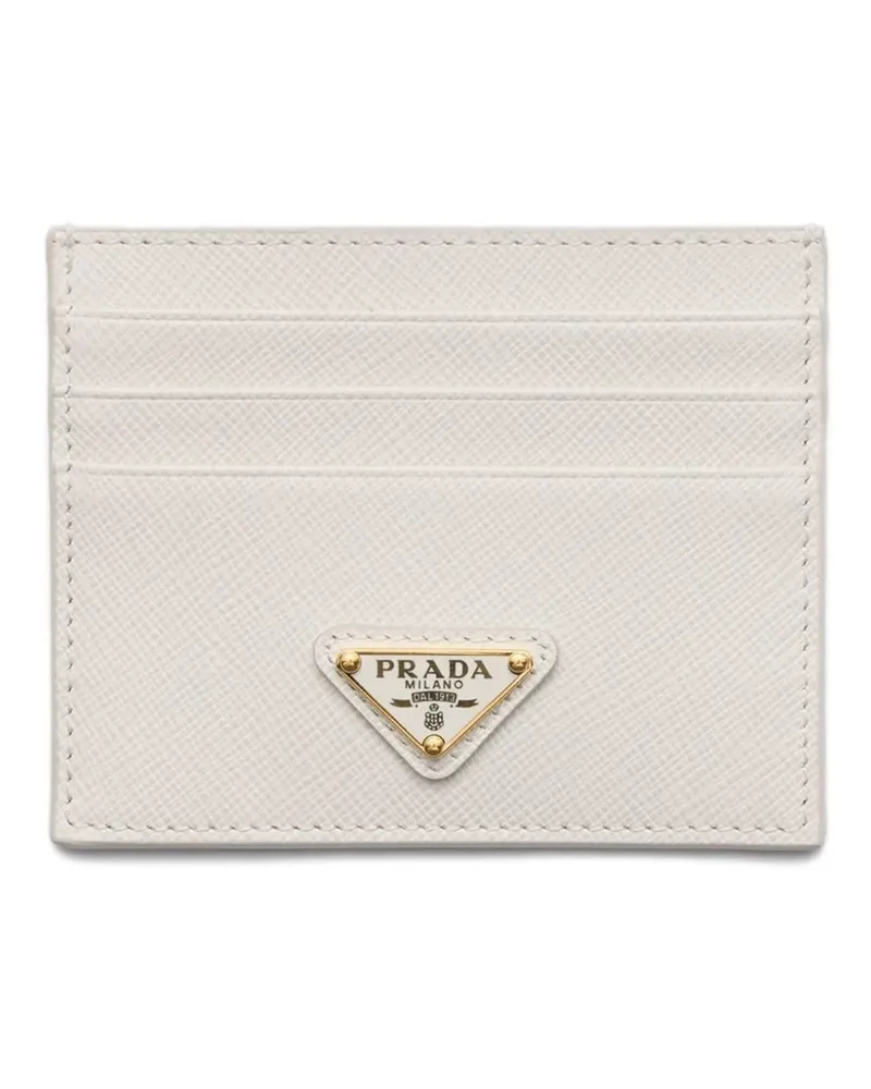 Prada Kartenetui aus Saffiano-Leder - Weiß Weiß
