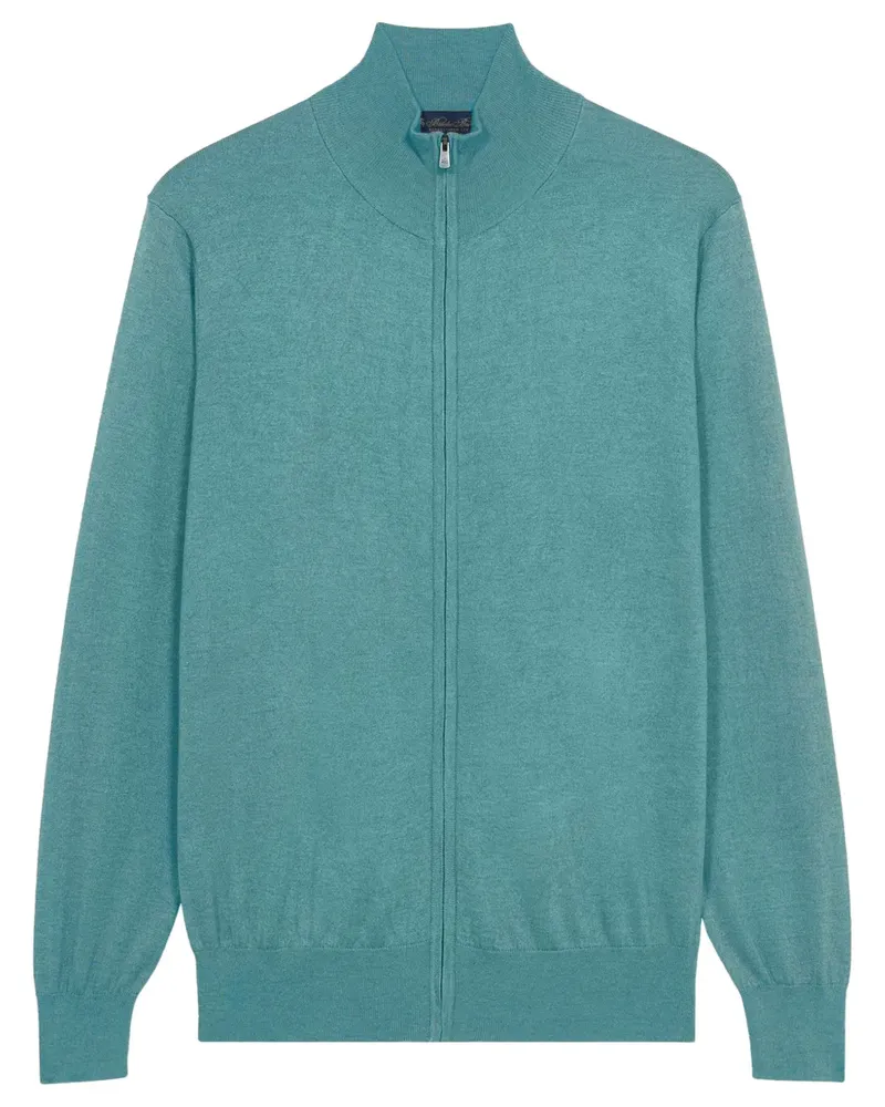 Brooks Brothers Cardigan mit Reißverschluss - Blau Blau