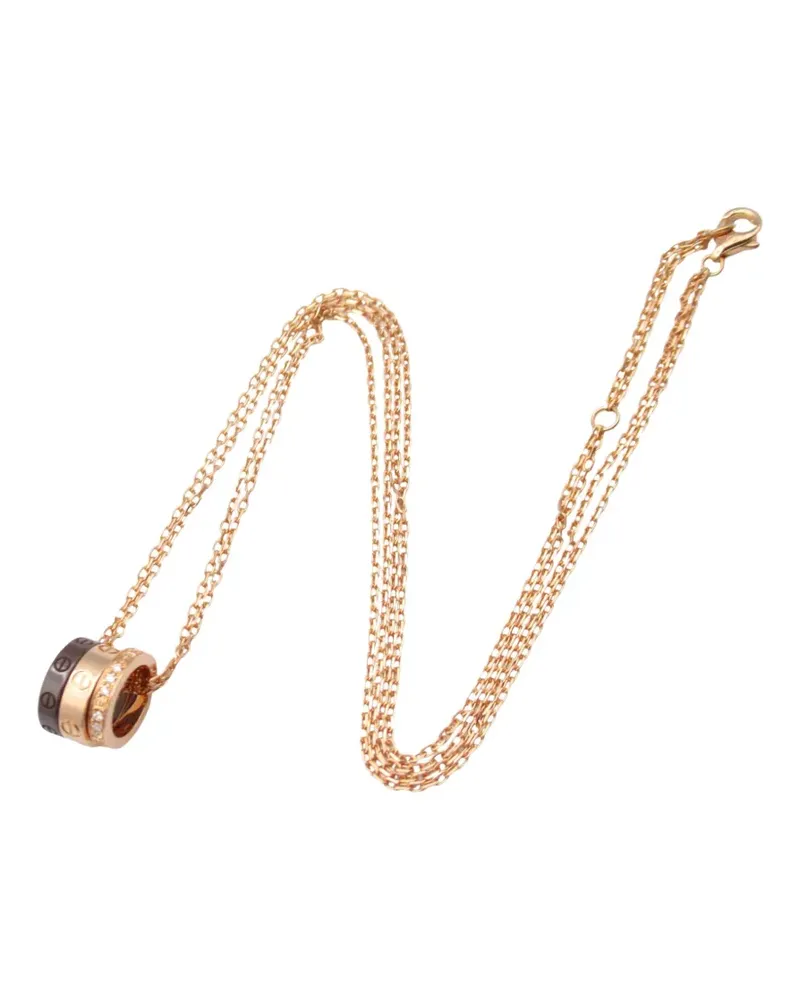Cartier 2010 18kt Love Three Hoop Rotgoldhalskette - Rosa Rosa