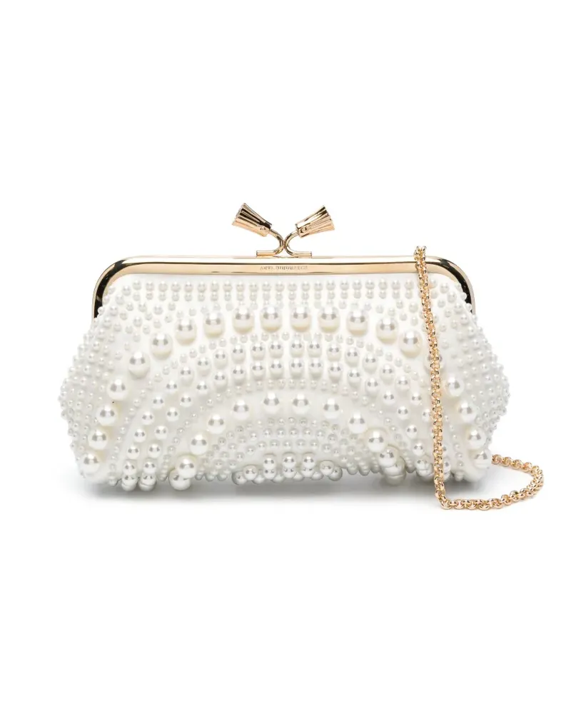 Anya Hindmarch Clutch mit Kristallen - Nude Nude