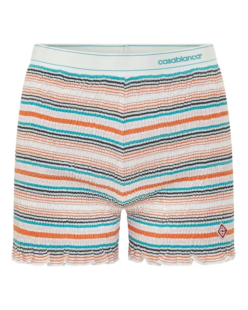 Casablanca Paris Gestreifte Shorts - Weiß Weiß