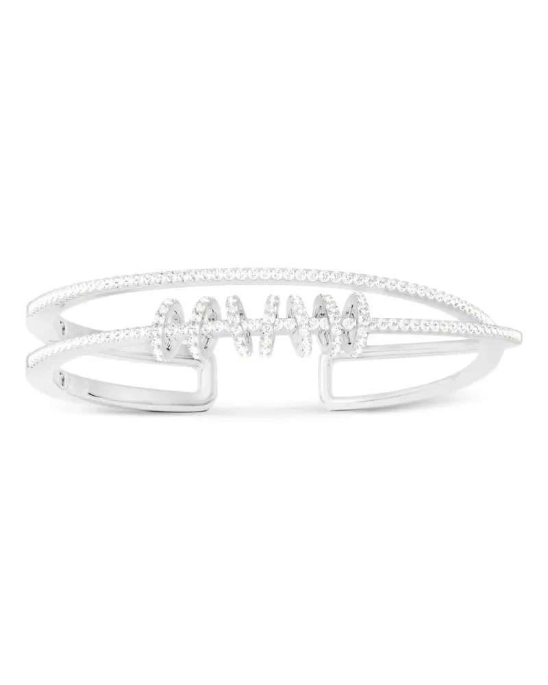 APM Monaco Armreif mit doppeltem Piercing - Silber Silber