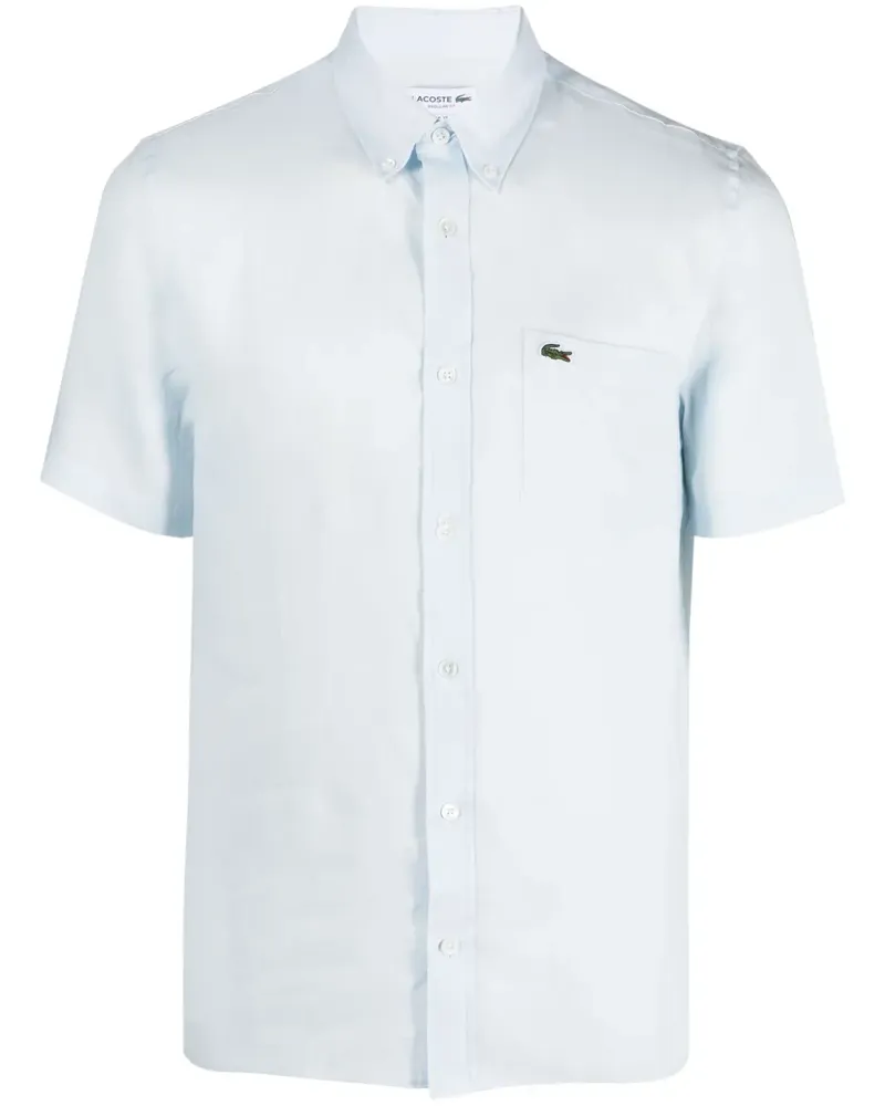 Lacoste Hemd mit Logo-Stickerei - Blau Blau