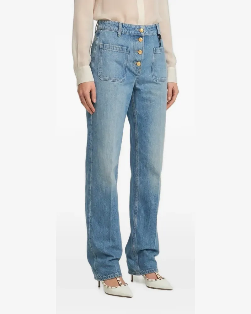 Valentino Garavani button-embellishment jeans - Blau Blau