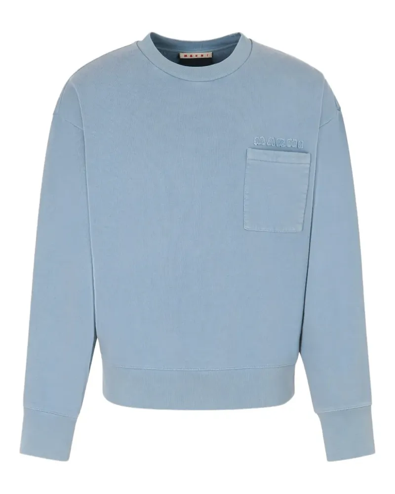 Marni Sweatshirt mit Brusttasche - Blau Blau