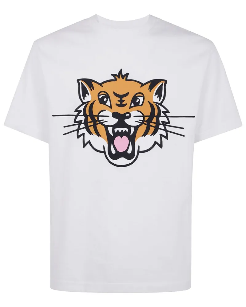 Kenzo T-Shirt mit Tiger-Print - Weiß Weiß