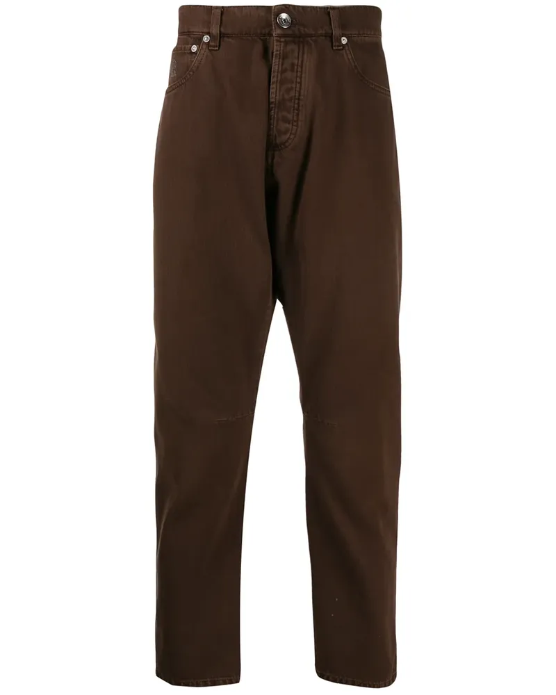 Brunello Cucinelli Schmale Jeans - Braun Braun