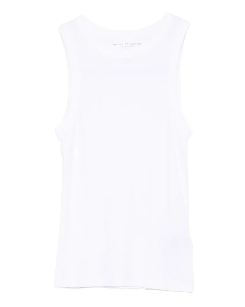 Majestic ribbed-knit tank top - Weiß Weiß