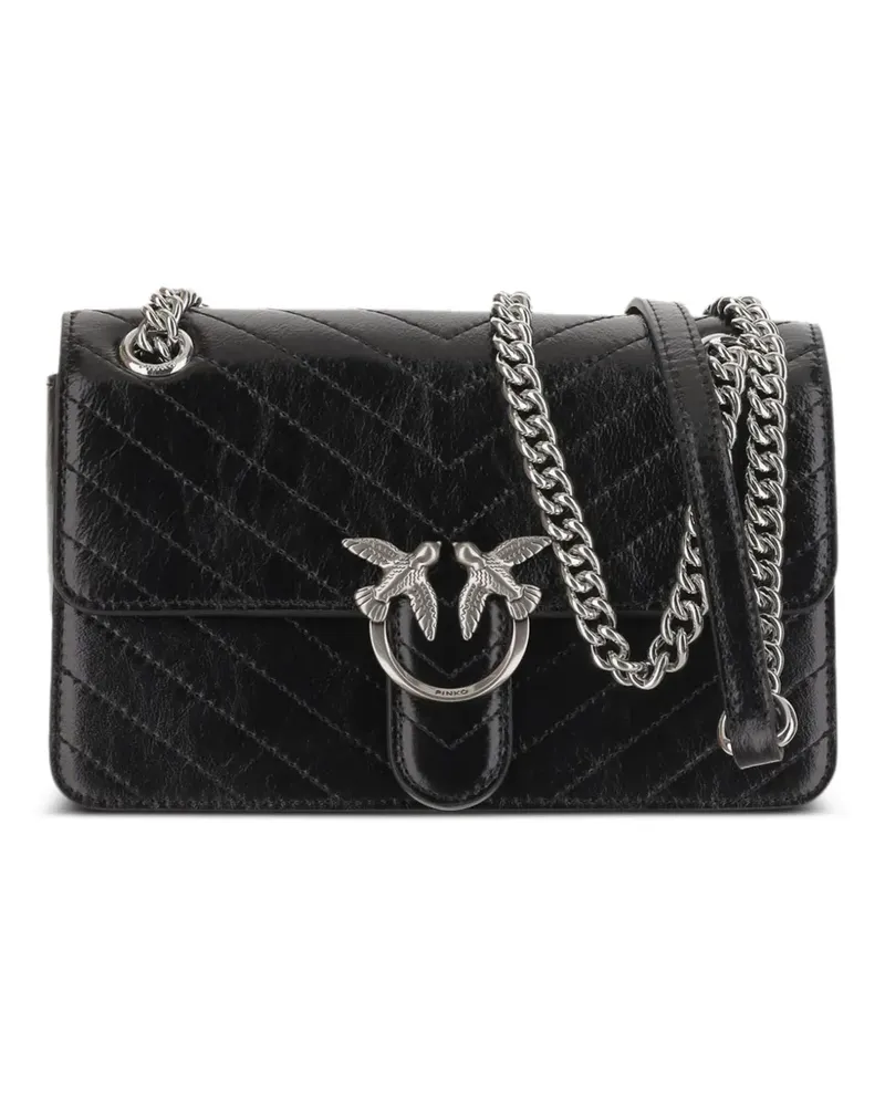 Pinko Gesteppte Classic Love Schultertasche - Schwarz Schwarz