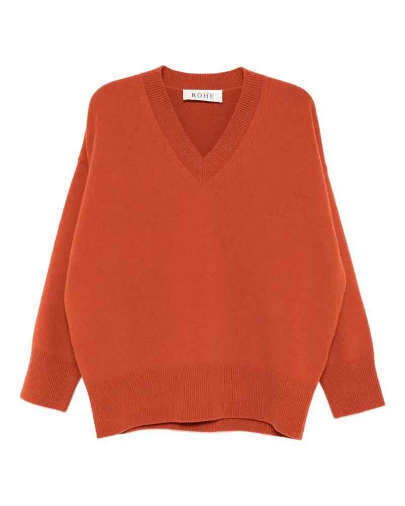 Róhe Pullover mit V-Ausschnitt - Orange Orange