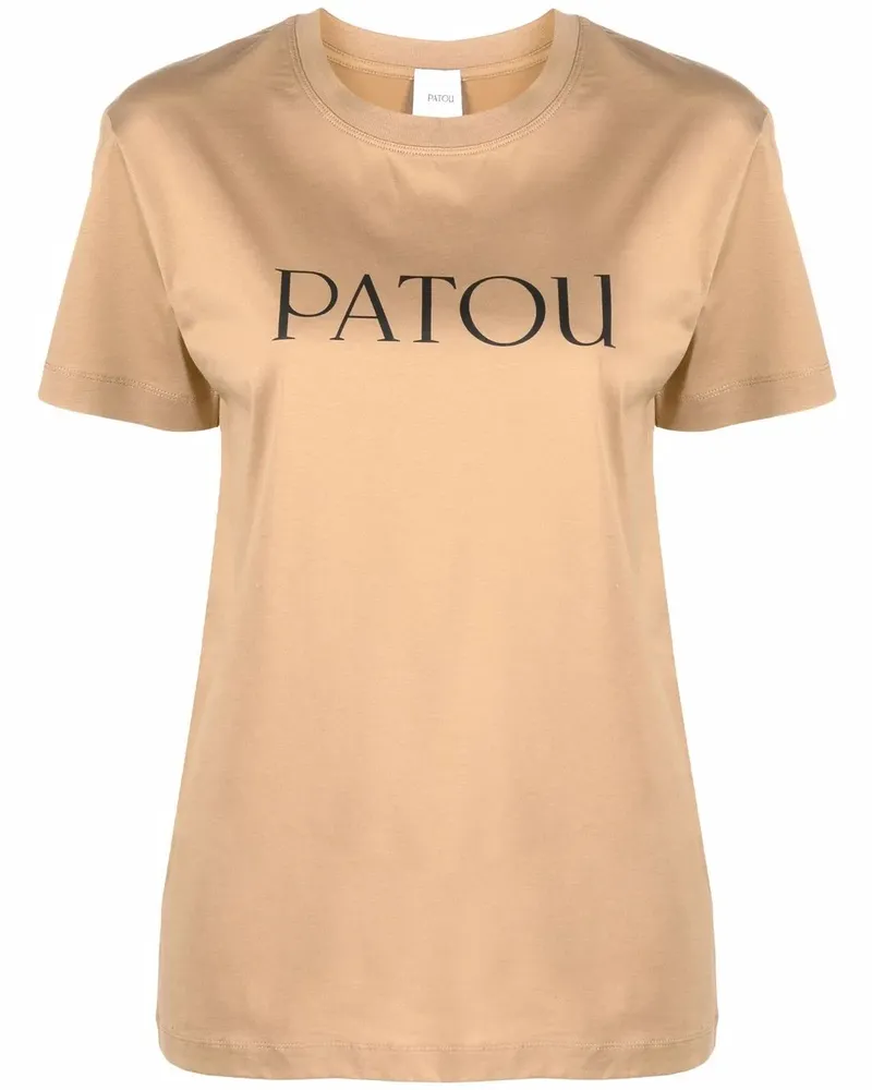 Patou T-Shirt mit Logo-Print - Nude Nude