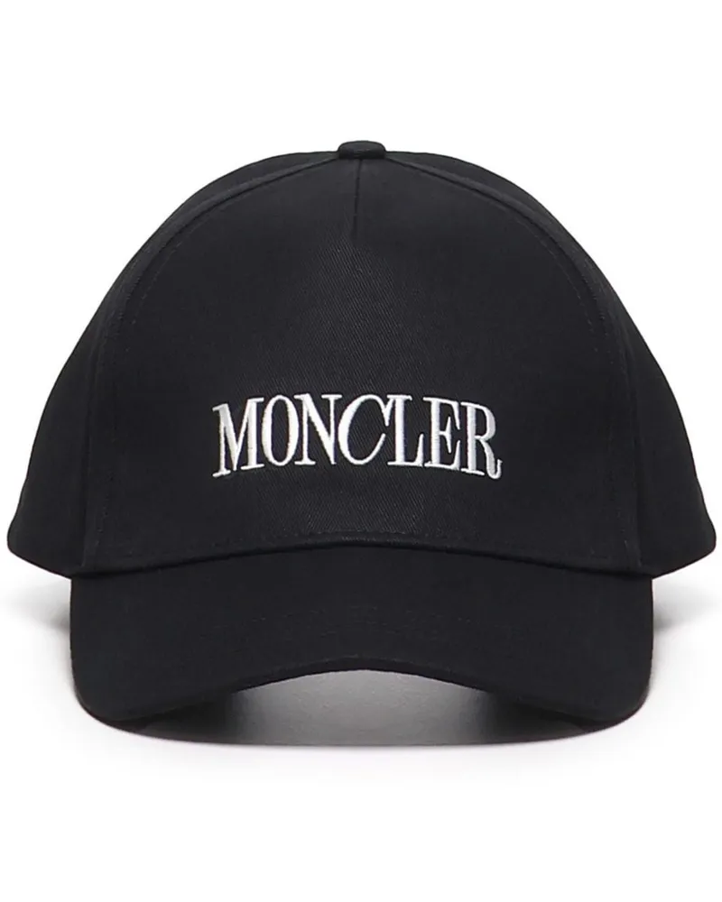 Moncler Baseballkappe mit Logo-Stickerei - Schwarz Schwarz