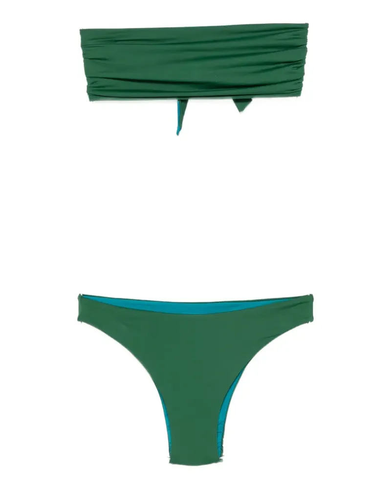 FISICO-Cristina Ferrari knot-detail bandeau bikini - Grün Grün