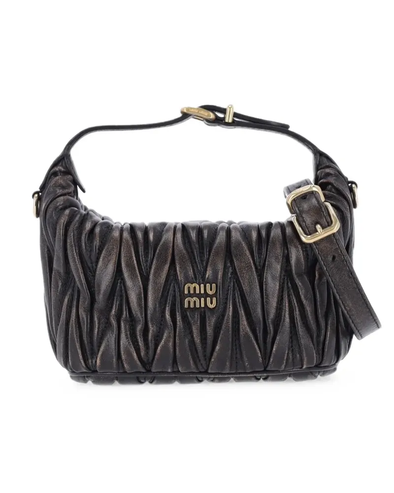 Miu Miu matelassé leather tote bag - Braun Braun