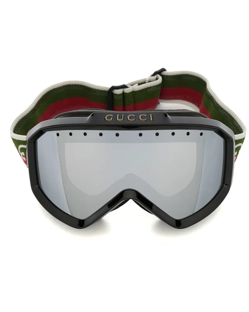 Gucci Skibrille mit Logo - Schwarz Schwarz