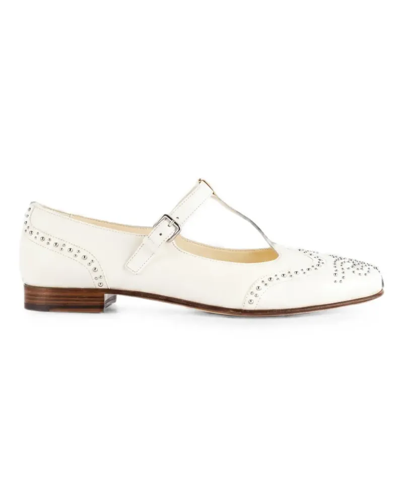 Church's stud-embellished ballet flats - Weiß Weiß