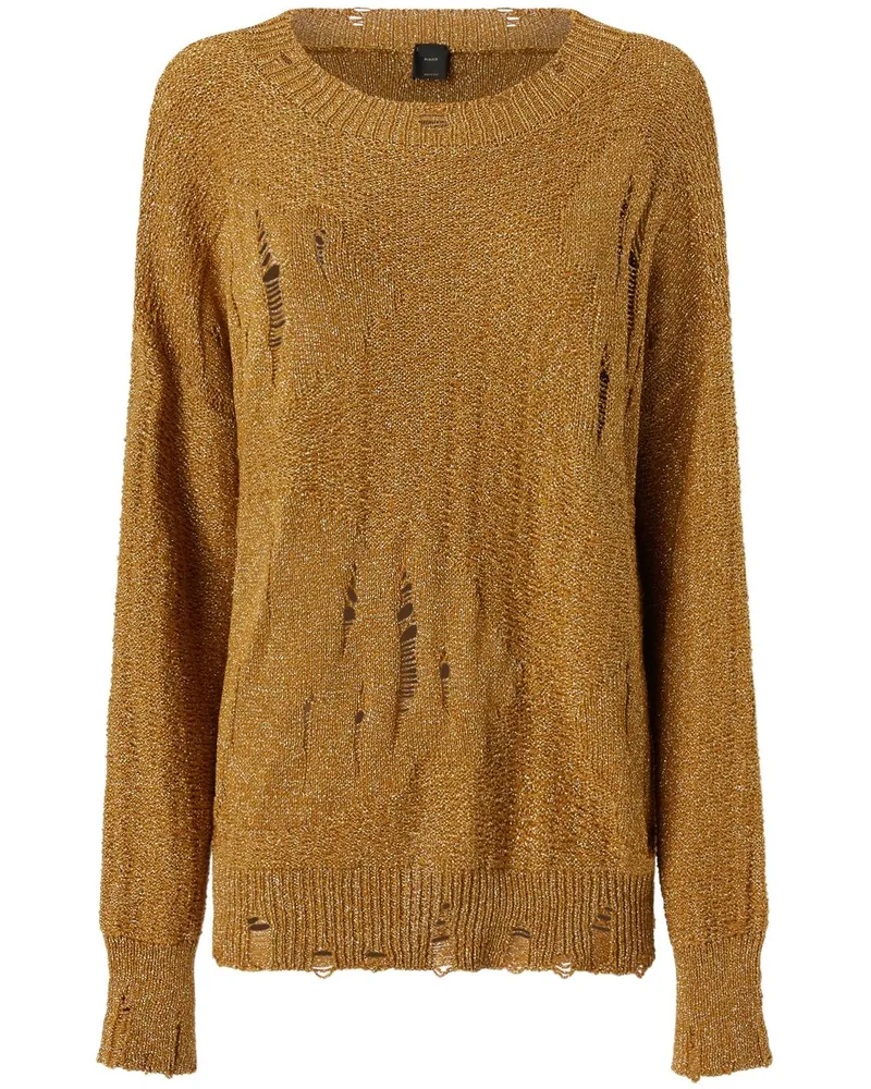 Pinko Pullover im Distressed-Look - Braun Braun