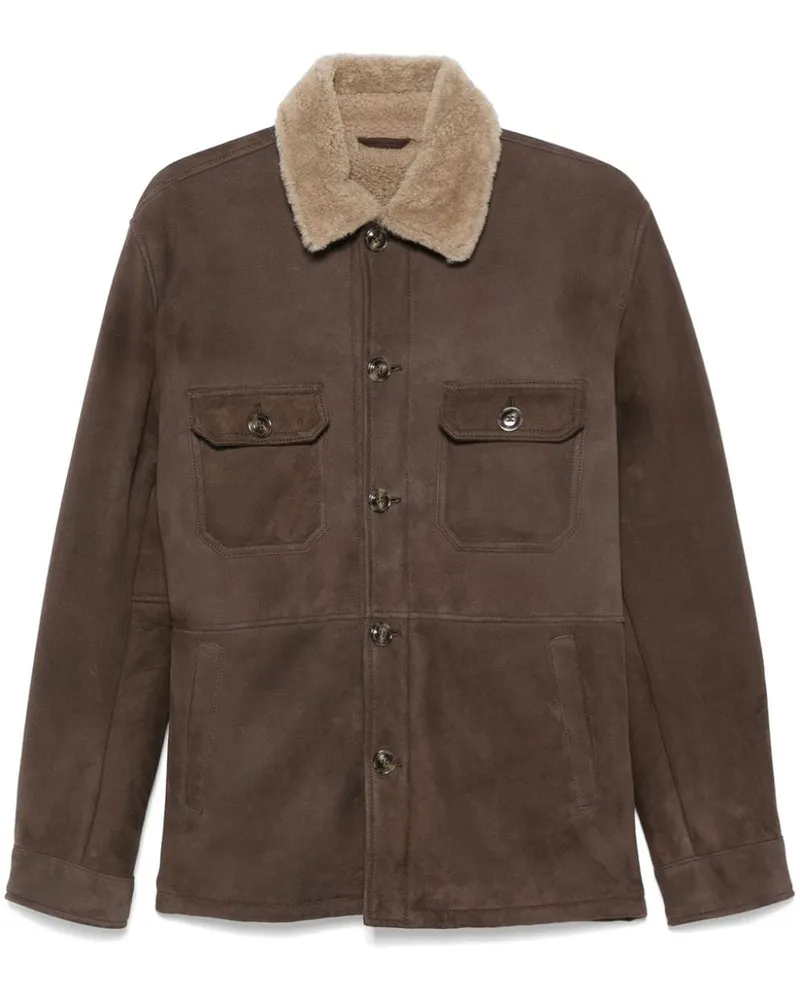 BARBA Jacke aus Wildleder - Braun Braun