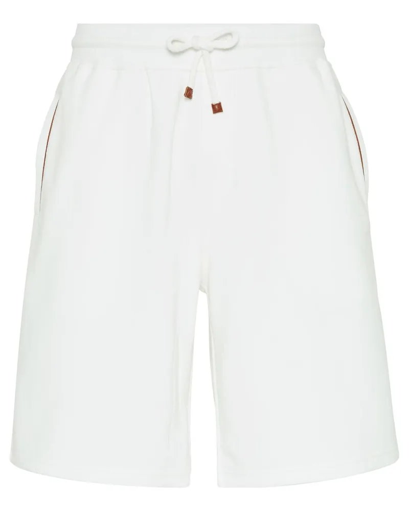 Brunello Cucinelli Shorts mit Kordelzug - Weiß Weiß