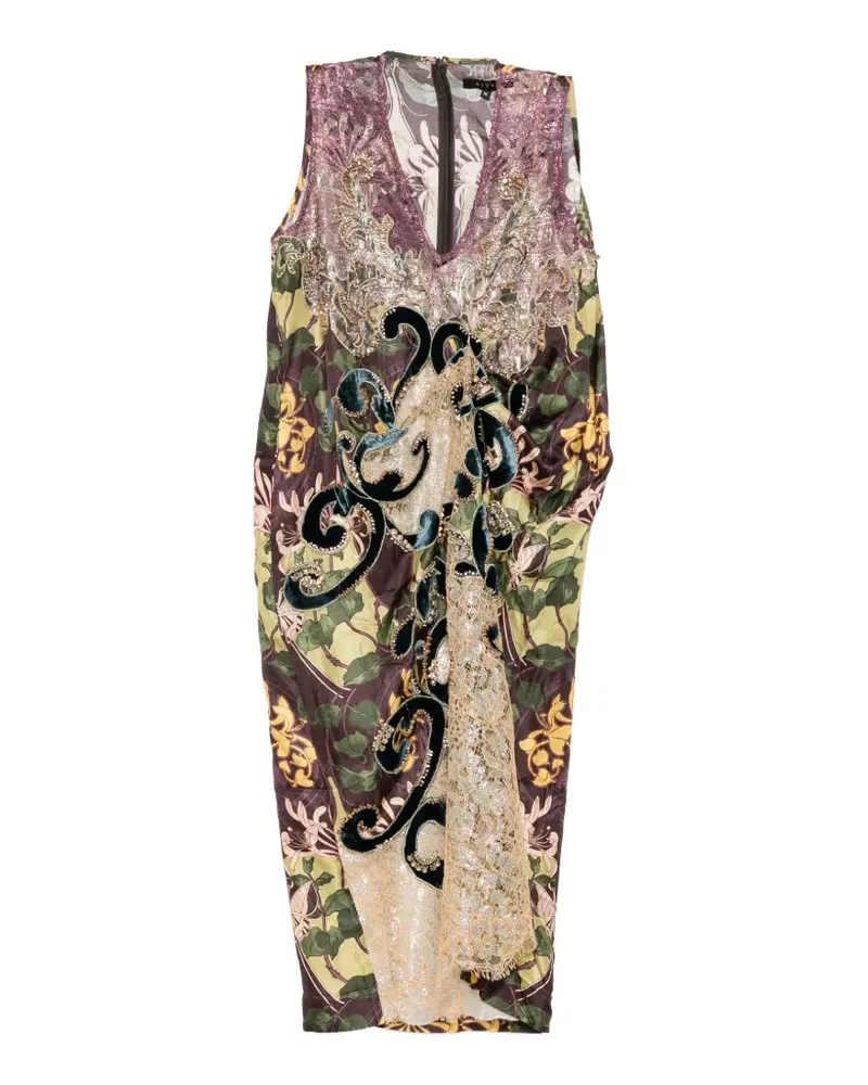 Biyan Midikleid mit V-Ausschnitt - Violett Violett