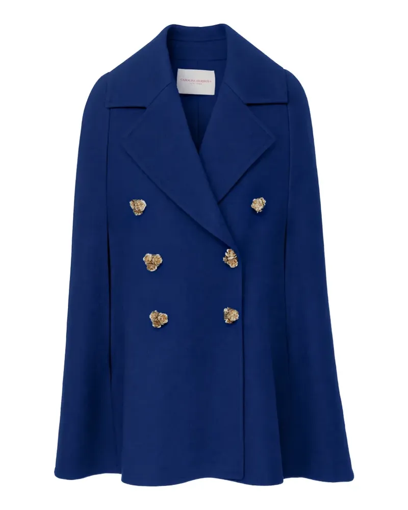 Carolina Herrera New York double-faced peacoat cape - Blau Blau