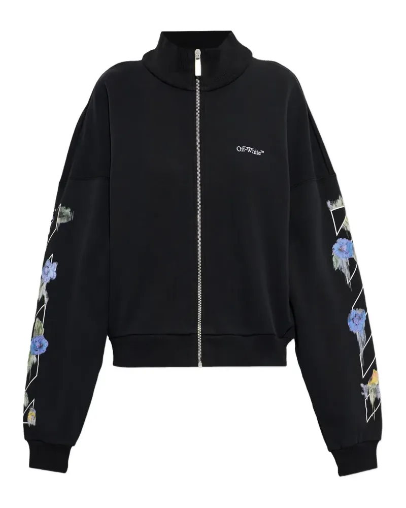 OFF-WHITE Arrows floral-print sweatshirt - Schwarz Schwarz