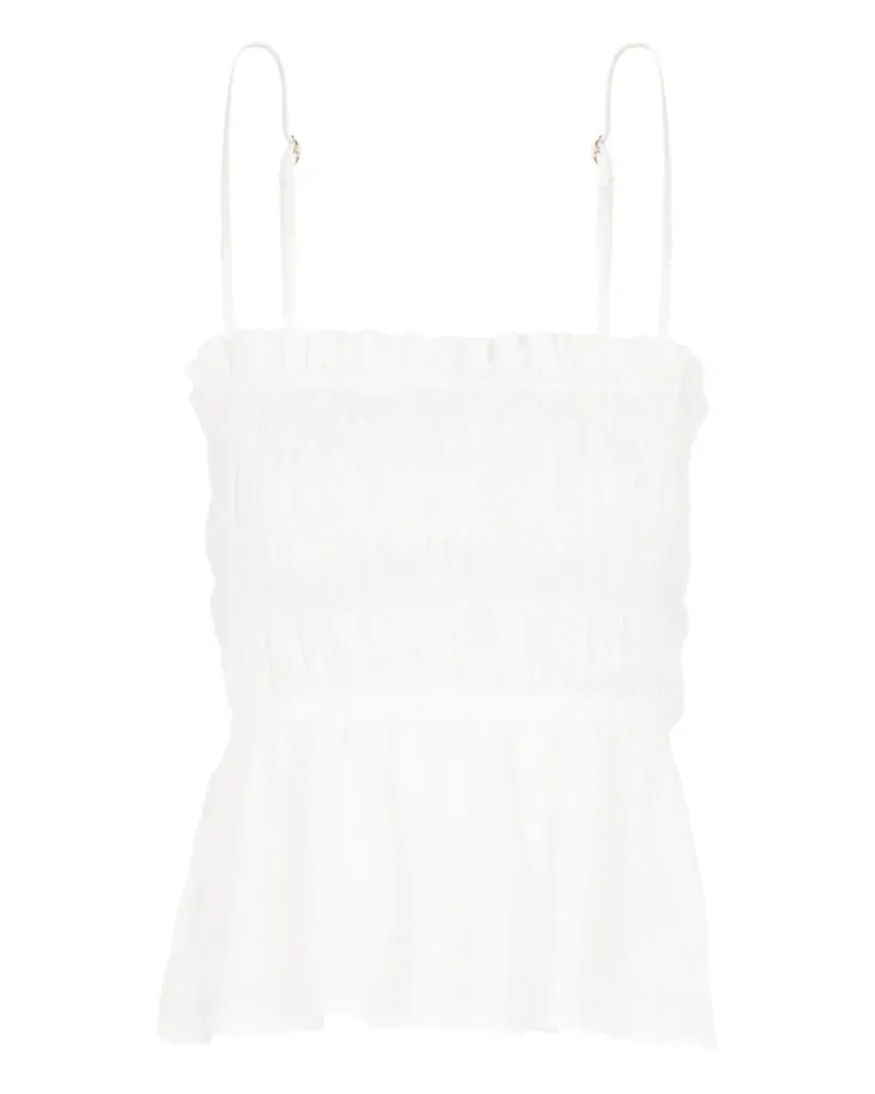 Lenny Niemeyer Geraffte Leinenbluse - Weiß Weiß