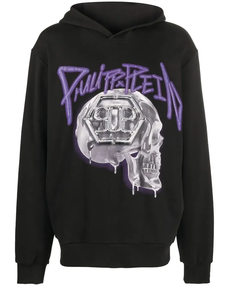 Philipp Plein Hoodie mit Totenkopf-Print - Schwarz Schwarz